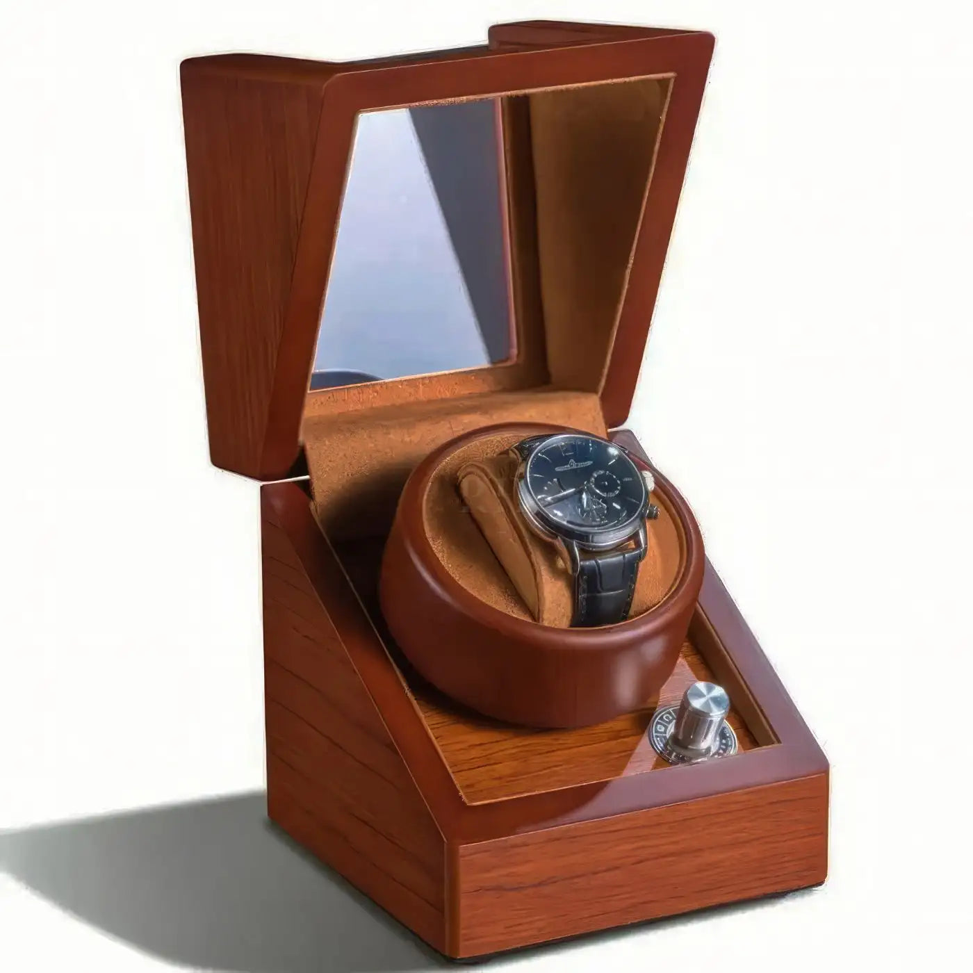 WOODEN WATCH WINDER FOR 1 WATCH - OAK