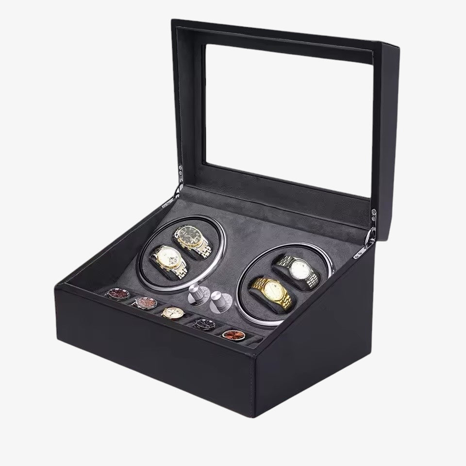4-WATCH WINDER - BLACK